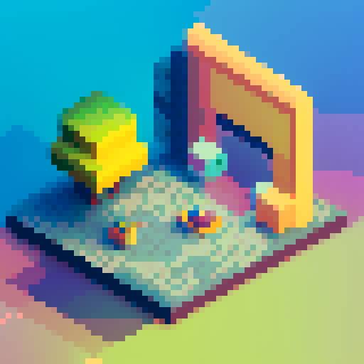 2D Pixel Art UI selection box with vibrant colors, clean lines, and retro aesthetics