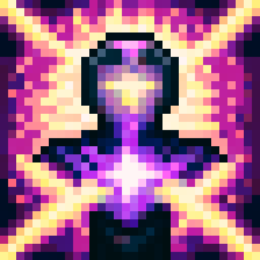 Create a 32x32 pixel game icon featuring a mage's spell, rendered in skill art style, with a close-up portrait of the mage casting a spell in vibrant sRGB colors.