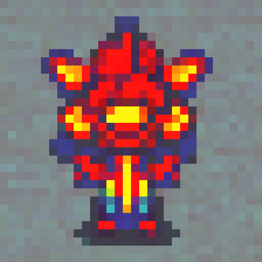 Demon sprite, red colors