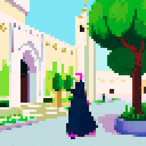 hijabi outside a mosque
