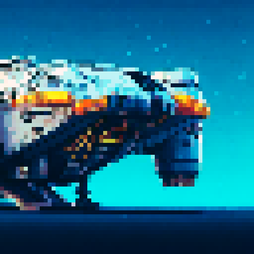 pixel art spaceship