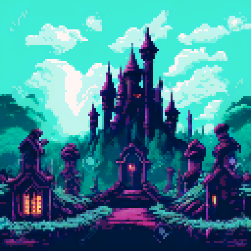 a series of spooky backgrounds featuring graveyard, mist, lantern, trees, moon, clouds