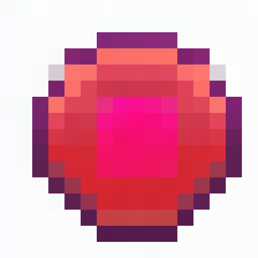 Opal, iridescent mix of blues, greens, pinks, and purples, rounded shape with shifting colors, minimal faceting, dynamic rainbow-like colors, game icon, 16x16, pixel art, close up, portrait