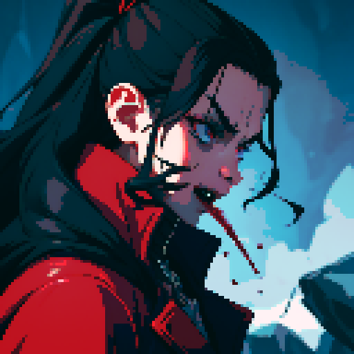 vampire fangs, sucking blood