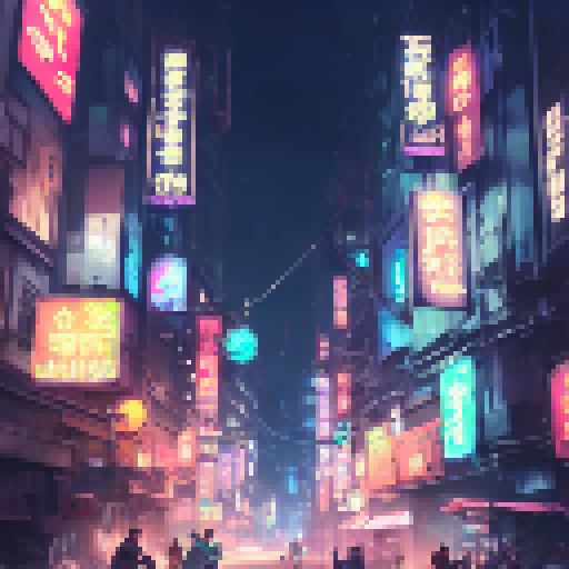 Aetherpunk cityscape with towering neon-lit skyscrapers, shrouded in an ominous cloudy haze and featuring a Blade Runner-esque cyberpunk aesthetic, rendered in a portrait format with dark, moody colors.
