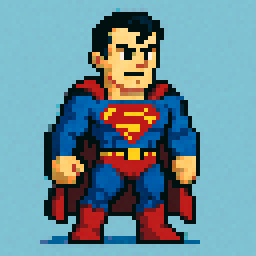 pixel art superman