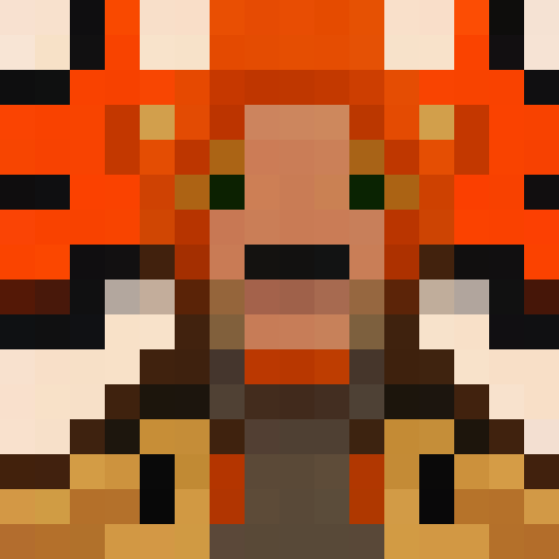 Orange feline, piercing gaze, prominent stripes, pixelated perfection, a close-up portrait in 16x16 game icon style