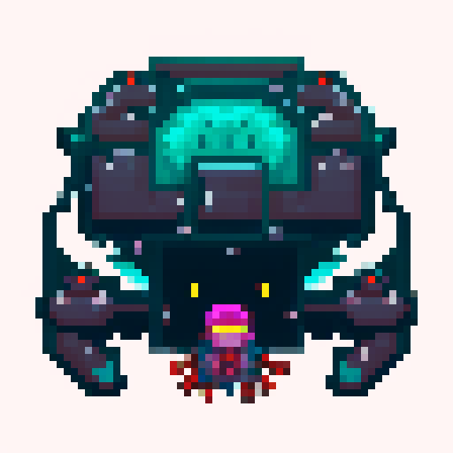 Top down space alien boss