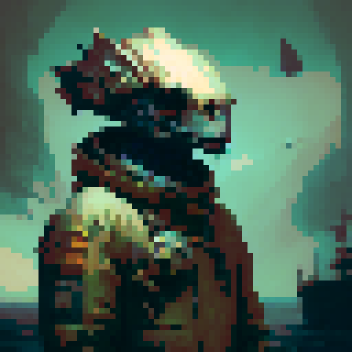 sailor profile, rugged, weathered, with a mysterious eye patch, adorned with intricate nautical tattoos, standing on a cliff overlooking a stormy sea, in a fantastical RPG world