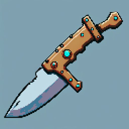 I want just the cutting blade of an chainsaw constructed out of copper and gems. I want this object usable an asset in a videogame, meaning only one object per image, outlined with a strong black stroke, on a solid-color background.