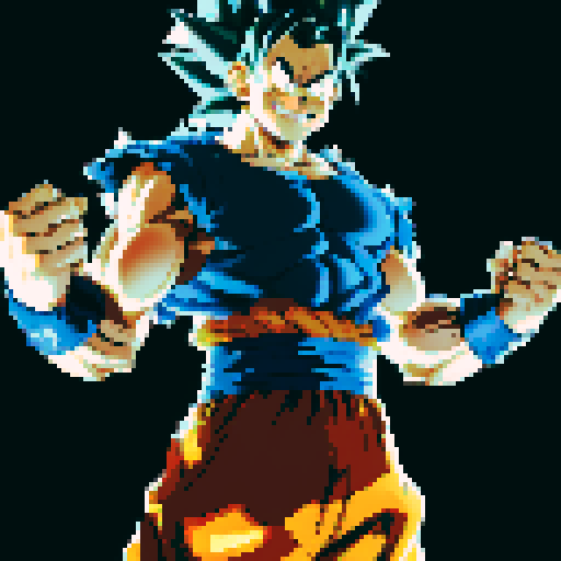 Fix his face to his normal powering up face,