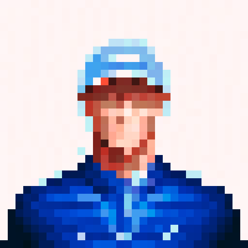 pixel portrait, pro golfer, Matt Fitzpatrick, game icon, 32x32 pixel art, sRGB, skill art, close up, focused, determined, intense, golf swing, professional attire, green fairway, vibrant colors, dynamic shadows