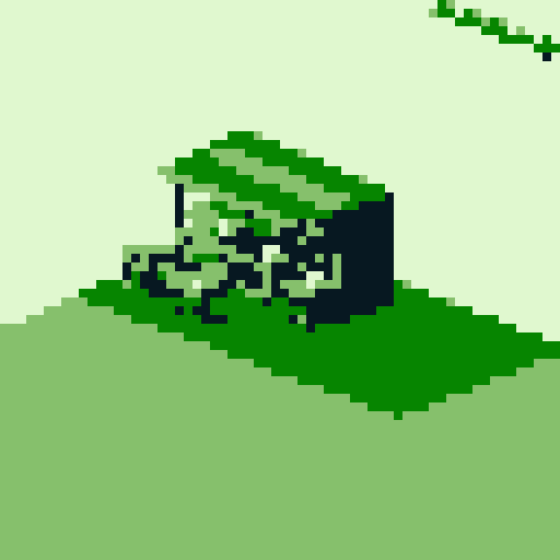 Simple, low-detail, pixel art tavern bar background with a long bar seen directly from the front, reminiscent of a Gameboy background, showcasing vibrant sRGB colors