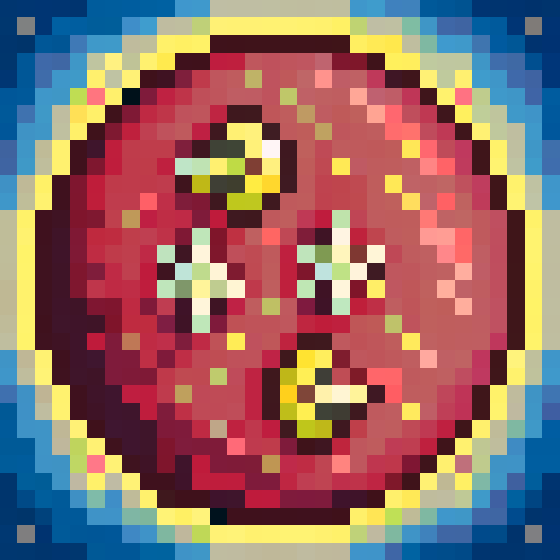 "Zoomed-in view of a game ability icon featuring sharp seashells piercing through frothy ocean waves, surrounded by bubbles and textured with intricate details in 32x32 pixel art style"