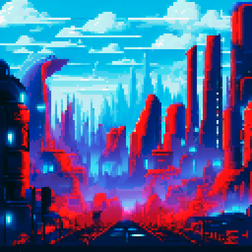 Futuristic city, dark muted colors