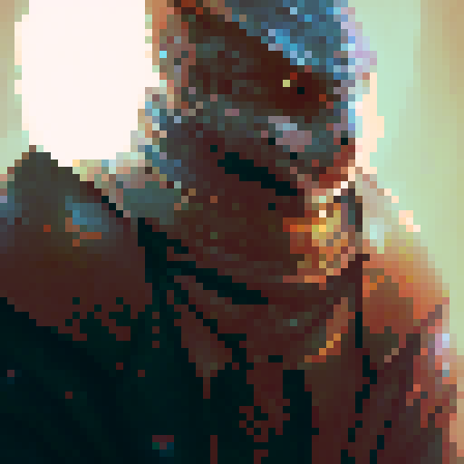 Brave knight character 