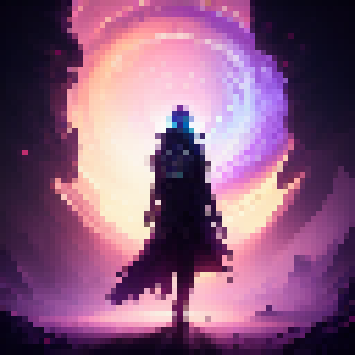 Mystical, otherworldly, dark, and ethereal. A warlock conjures a swirling vortex of black and purple smoke while ancient runes glow in the background.