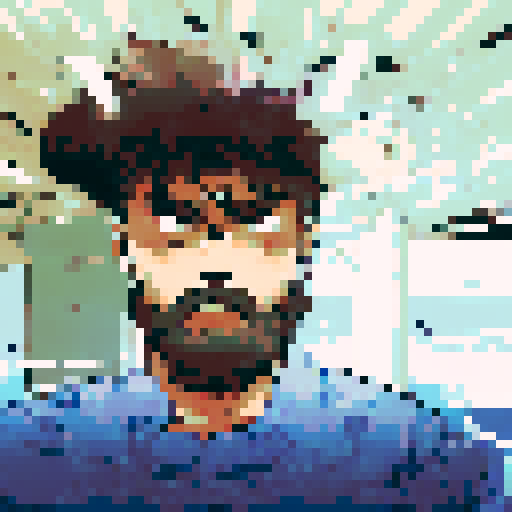 anime-style character portrait, Indian eyes, intricate pixel art details, close-up, simple background