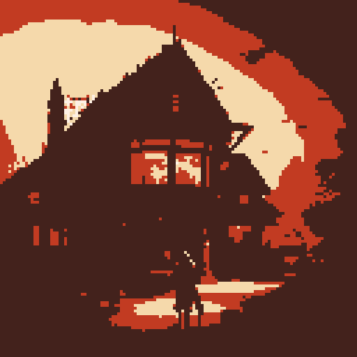 Farmer lying in bed, in a quaint farmhouse, in a fantastical RPG-inspired art style featuring vibrant colors, intricate details, and mystical creatures