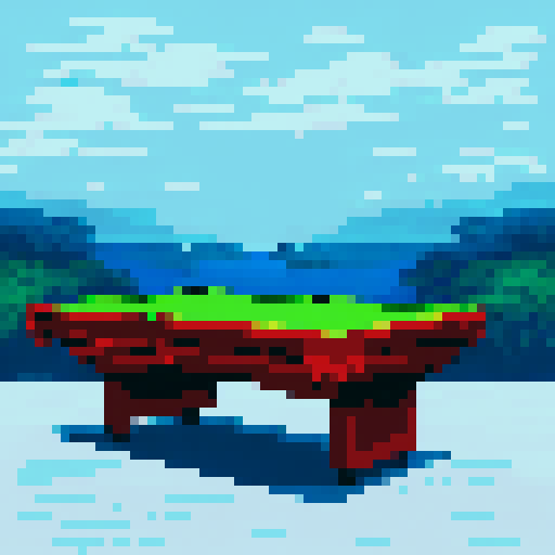 A pixelated 8-ball on a pool table.