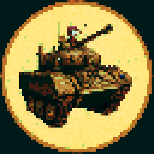 Steampunk tank. Anime style