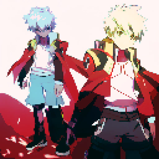 a anime guy character with white hair in a fantasy world