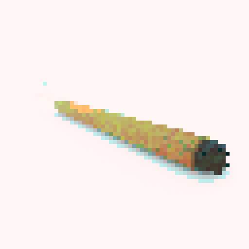 weed joint, pixel art, sRGB, vibrant green leaves, swirling smoke, glowing ember, intricate details, retro aesthetics, high contrast, vivid colors, pixelated texture, nostalgic vibes, trippy patterns, psychedelic effects, 8-bit style