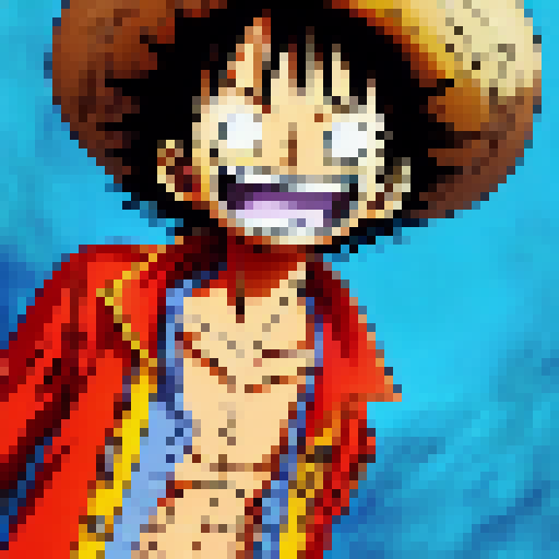 Luffy from one piece,vivid colors,full body,potrait