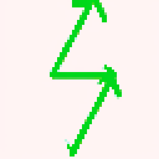 two green arrows (going up)