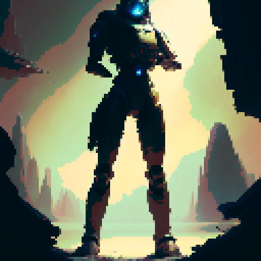 "Rusty robot, with glowing eyes, cartoonishly proportioned, full posture, front view, symmetrical, no background."