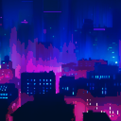 Neon cyberpunk city