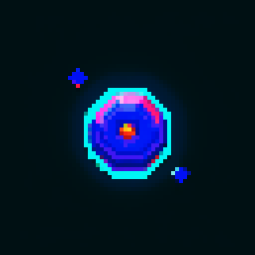 2d lifeless asteroid in empty space, retro aesthetic, pixelated details, wireframe outlines, geometric shapes, low-resolution textures, pixel art style, sRGB color space View from above. 