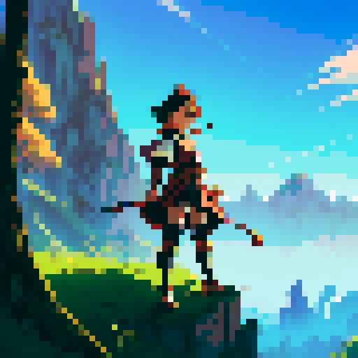 Anime warrior on an adventure