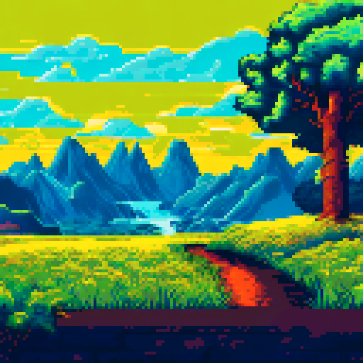 yellow grassland, no mountains, a few trees in background