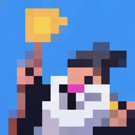 quirky AI assistant, Professor Catalyst, who has white hair, blue eyes, glasses, and wears a labcoat over his collar shirt and tie
