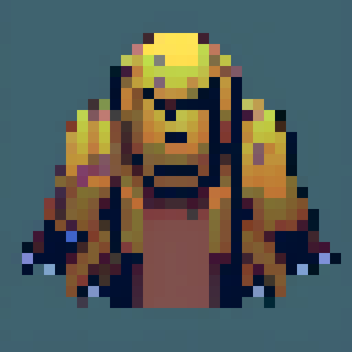 
make a 16x16 pixelart video game style sprite of a gothic style mini monster with sinuous hood and mystical colors