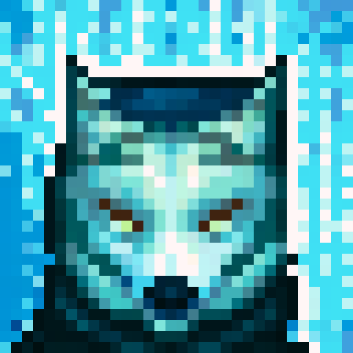 wolf avatar, portrait, glowing eyes