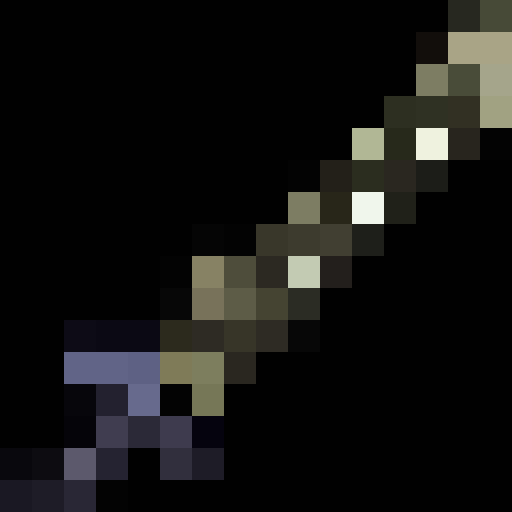 fire sword, pixel art, close up, 16x16, game icon, vibrant colors, glowing flames, intricate details, sharp edges, menacing presence, swirling smoke, flickering embers, intense heat