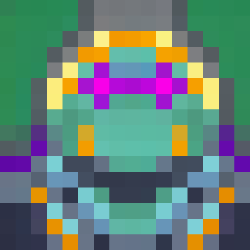 Magical Sanctum, a pixel art game icon capturing a close up, 16x16 portrait of the captivating world of "My Singing Monsters"