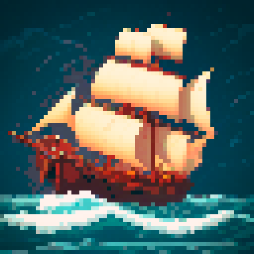 16th century cog sailing the sea during stormy weather
