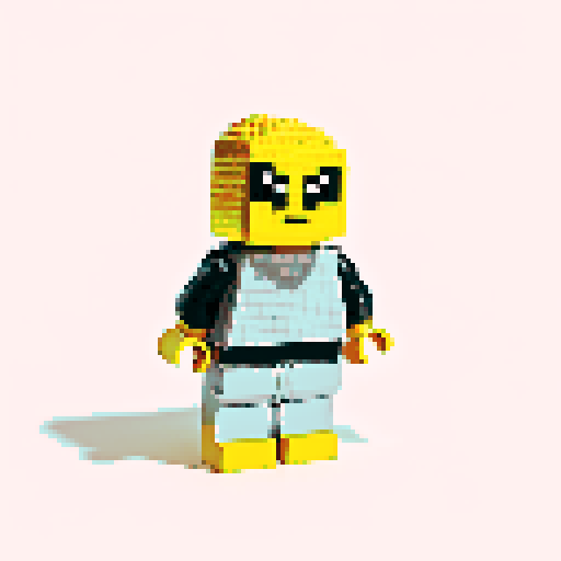 Gold hoody pixel lego