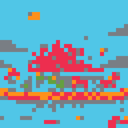 Reef mountain filled with corals, no fish, no bubbles, colorful