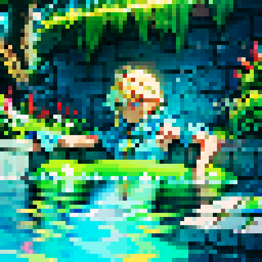 hero sinking into a pool of slime