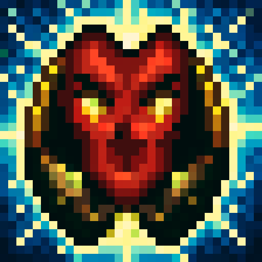 A devil looking forward 