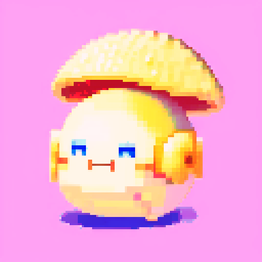 A seashell with a face winking with sparkle effects and a space background