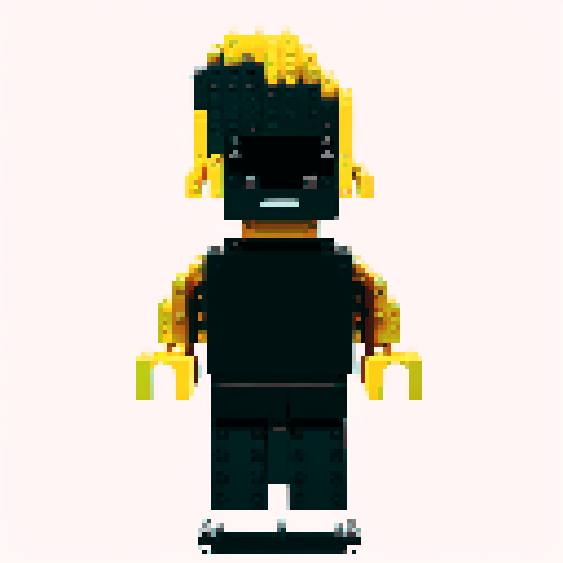 lego pixel gold body color, brick by brick, creating a vibrant pixelated masterpiece, reminiscent of retro video games