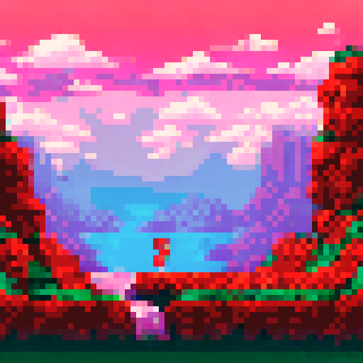 36 bit, pixel character, a sprite sheet, magical girl 