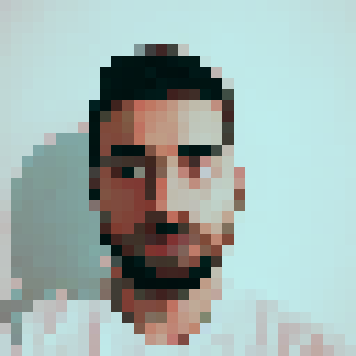 character portrait, sexy man, stylish hair, stylish beard, game icon, 32x32 pixel art, sRGB, skill art, close up, portrait
