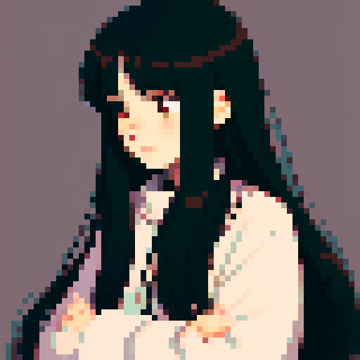 girl with long dark hair, shy, timid, depressed, sad, expressive eyes, beautiful, normal, cozy