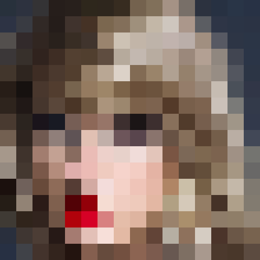 Taylor Swift with ruby red lipstick, close-up, 16x16 pixel art, game icon, portrait